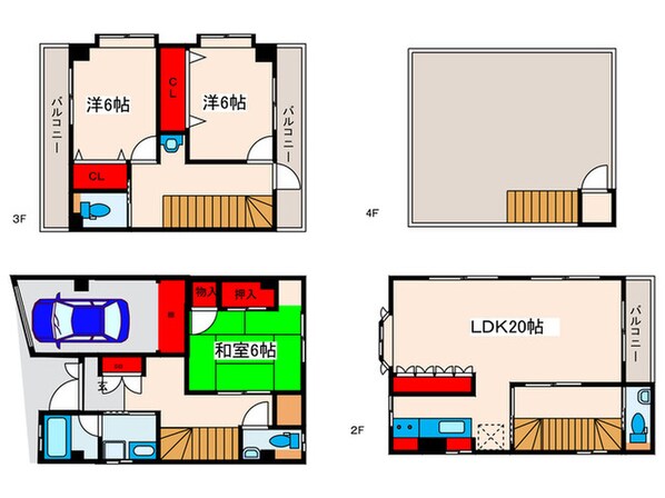 荒川区西日暮里戸建ての物件間取画像